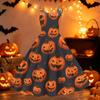 Womens Halloween Print Off Shoulder Dress Vintage Punk Party Dress Flared Skirt Sleeveless A Line Dress