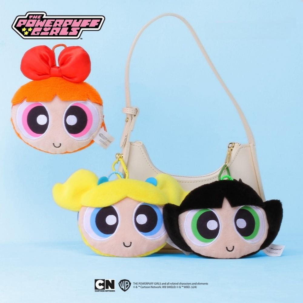 Genuine The Powerpuff Girls Coin Purses Blossom Bubbles Cartoon Plush Toy Lipstick Portable Storage Bag Earphone Bag Girls Gifts