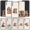Cute Capybara Phone Case For Samsung Galaxy A56 A36 A26 A34 A17 A16 A06 A14 A12 A54 A72 A70 A24 A22 A20e A52 A50 A40 A32 Cover