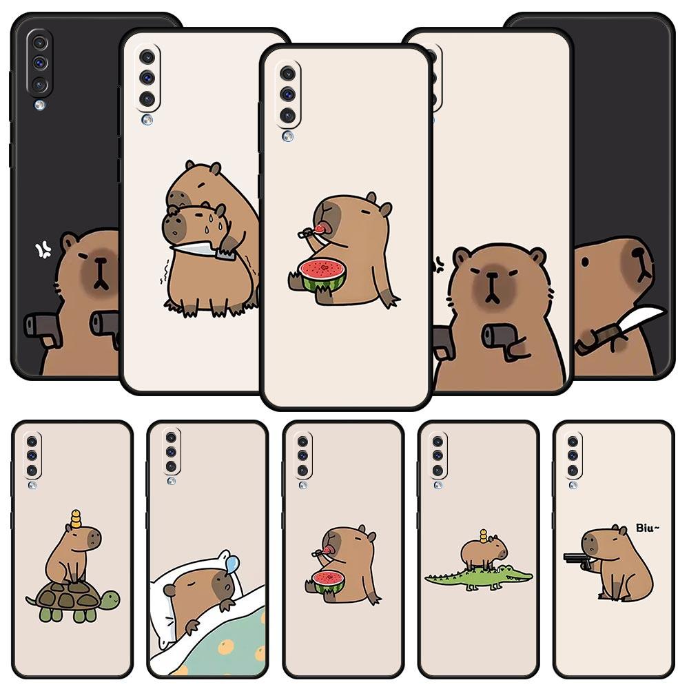 Cute Capybara Phone Case For Samsung Galaxy A56 A36 A26 A34 A17 A16 A06 A14 A12 A54 A72 A70 A24 A22 A20e A52 A50 A40 A32 Cover