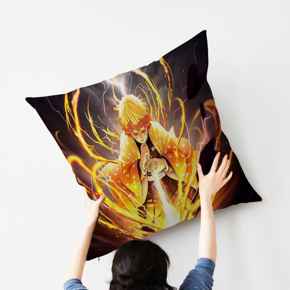 Anime Agatsuma Zenitsu pillow cover sofa cushion cover home room decoration children gift