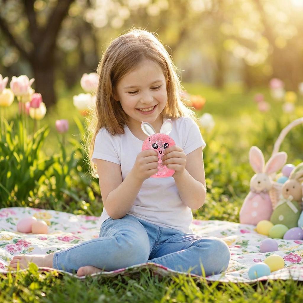 Cross-border Easter Miniature Cute Bunny Sculpting To Stress And Release -up Emotions.