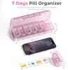 7 Days Pill Organizer Medicine Box Daily 1 Times Vitamins Drugs Travel Portable Pills Storage Box Moisture-proof Medicine Box