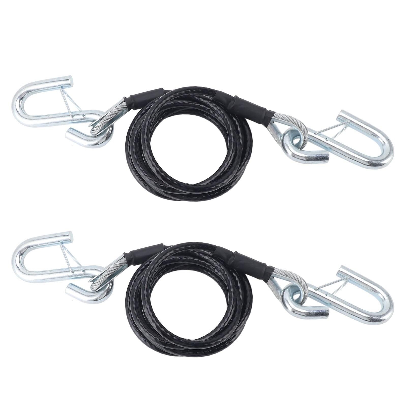 

1 пара тросов безопасности для прицепа 7 футов BX88196 грузоподъемность 7500 фунтов спиральные цепи безопасности для прицепа