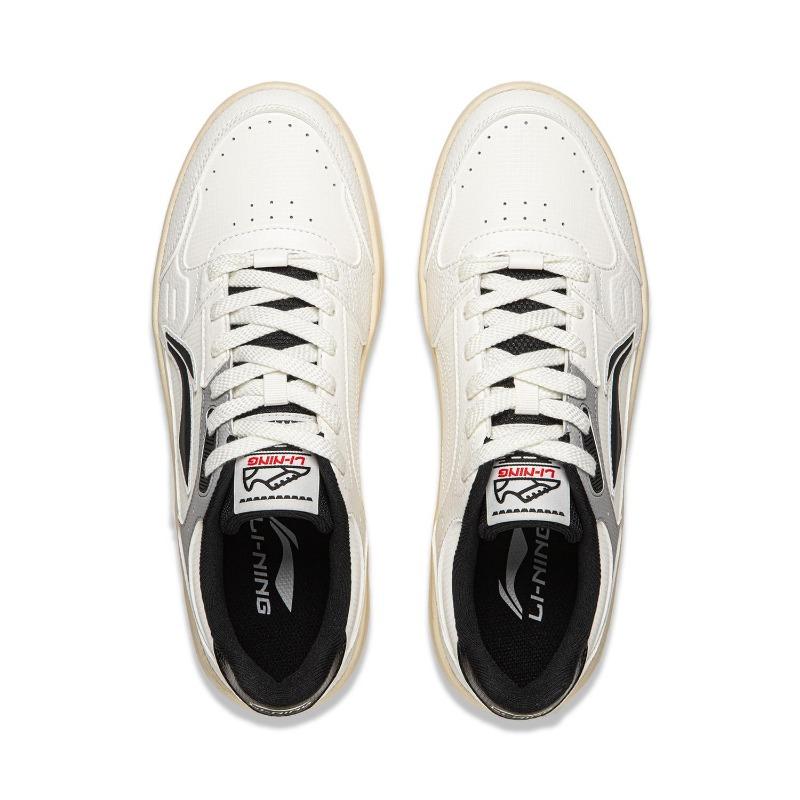 Li-Ning Yuanbao Low Top Men Skate Shoes White Black AGCW081-3