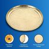 Handmade Pure Brass Puja Thali with Flower Embossed Design