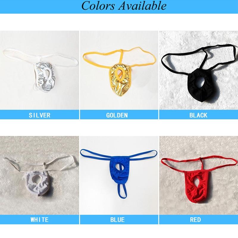Sexy Men Lingerie Underwear T-back Open Front Bugle Pouch G-String Thong Briefs