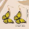 New Butterfly Pendant Earrings Colorful Butterfly Wooden Earrings Earrings