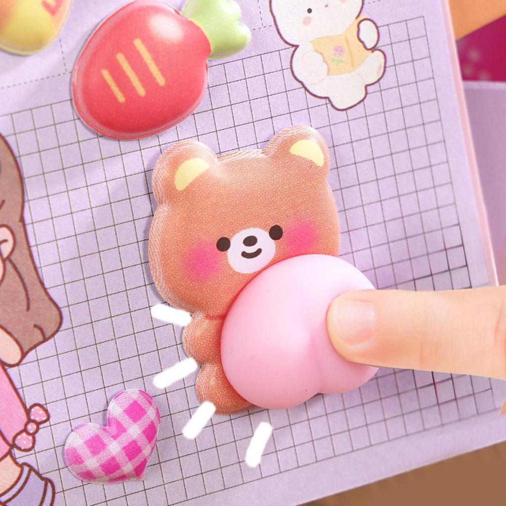 DIY 3D Aufkleber Stark haftende Aufkleber mit Tiermotiv Niedliche Laptop-Aufkleber für Kinder Erwachsene Notizbuch Sammelalbum Federmäppchen Laptops