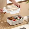 Microwaveable Bento Box for Office Workers, Girls, Students - Light Meal, Fat Loss, Divided Lunchbox