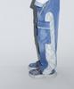 Aleseueseussi Wrinkle Mixed Cargo Denim Pants - L/De