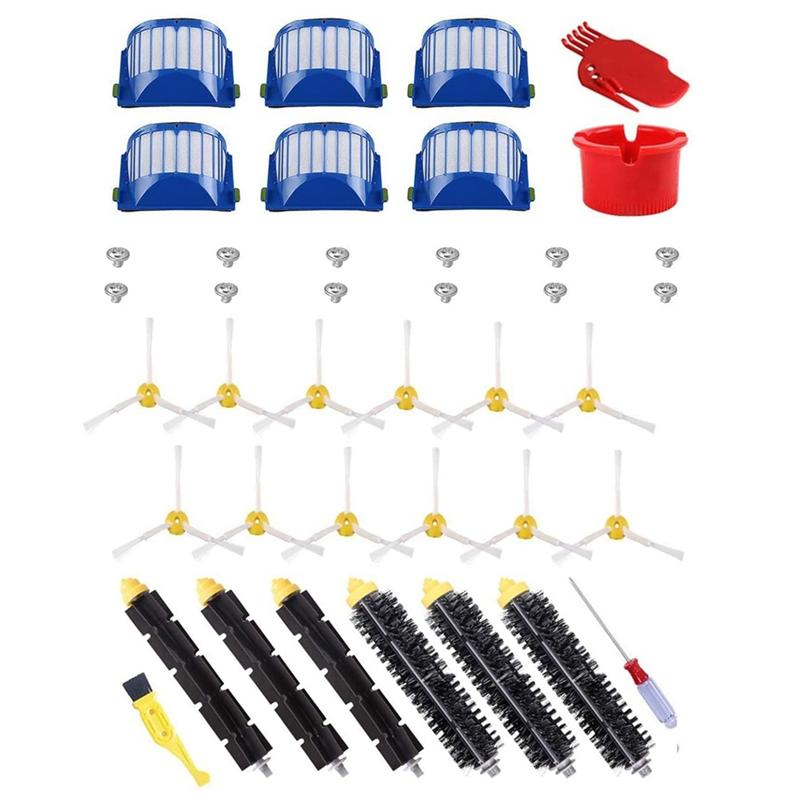 

A65T-For Irobot Roomba 675 645 655 671 677 Filter Side Brush Bristle And Flexible Beater Brush Parts