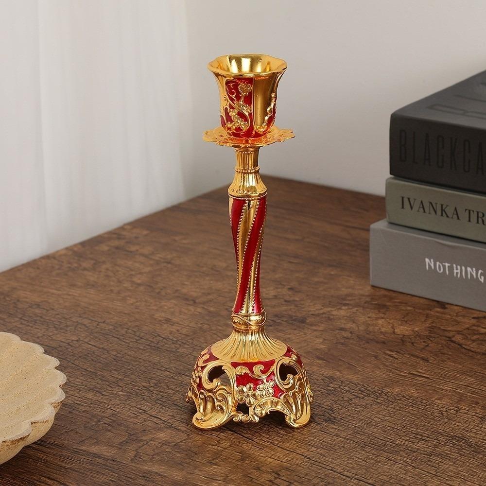 Europejski Styl Klasyczny Stołowe Świeczniki Retro Wykwintne 10/16/18cm Świecznik Dekoracja Domu Metalowy