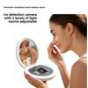 Smart UV Sunscreen Detection Beauty Mirror LED Cosmetic Mirror For Facial Skin Care Daily Makeup Grooming Use