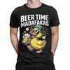 beer time madafakas Funny ducks T Shirt Mens  100 Cotton Hipster TShirts Crewneck  Tees Short Sleeve Clothes Party