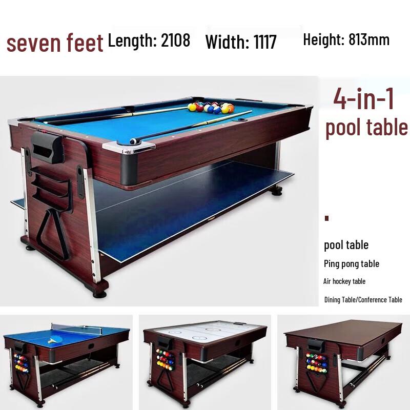 4-in-1 Multi-Game Billiard Table with Table Tennis & Air Hockey
