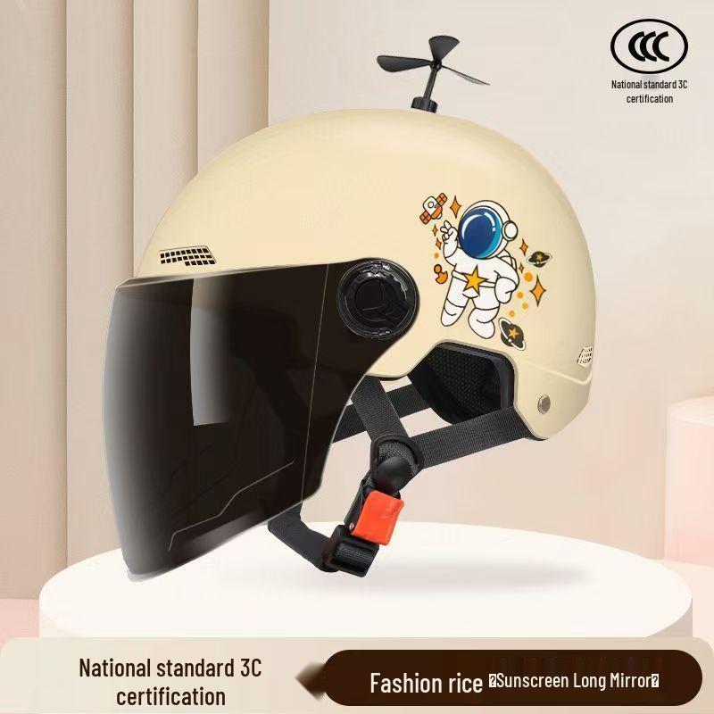 Adjustable 3C Electric Bike Helmet: Lightweight, Cute Design for Men & Women, All-Season Sun Protection
