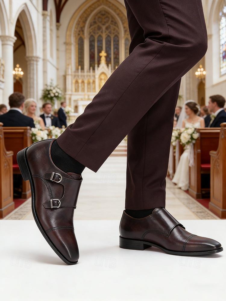 Guangzhoushoes Men`S High-End Cowhide Handmade Classic