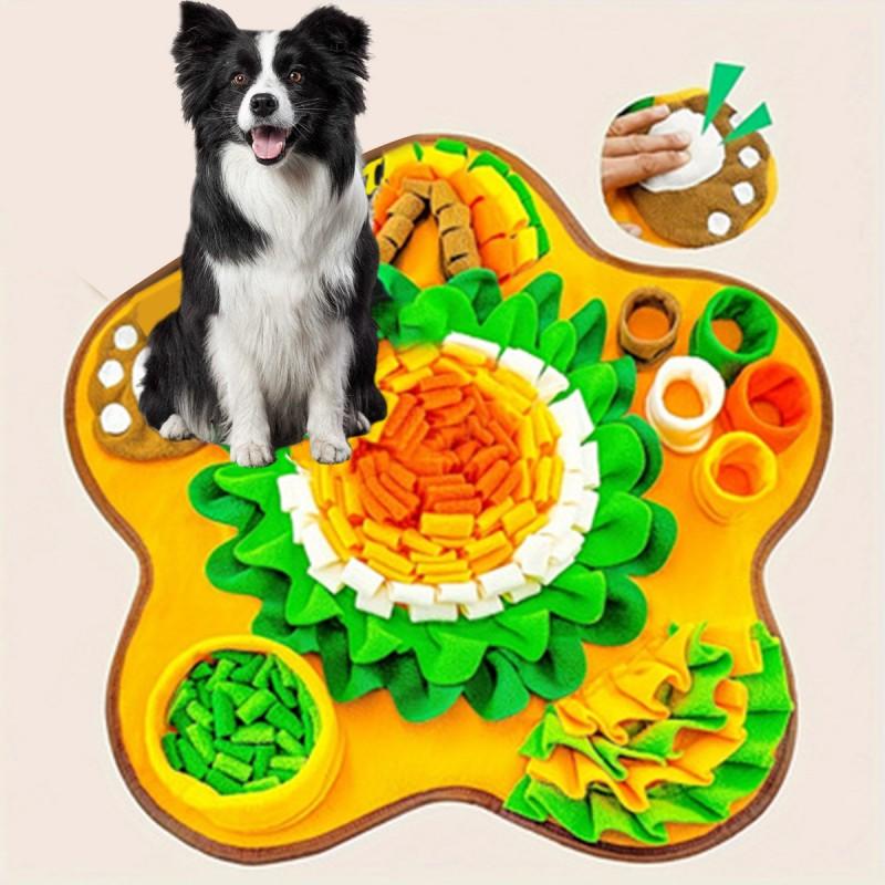 Etkileşimli Koklama Matı Köpekler Kediler - Yavaş Besleme Bulmaca Oyuncak Koku Eğitimi Battaniyesi Peluş Kumaş Zenginleştirme Aktivite Pedi