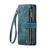 CaseMe Ledertasche für Samsung Galaxy Z Fold 6 5 Reißverschluss-Geldbörse mit Stifthalter Lanyard 2-in-1-Design Kartenfächer Handyhülle