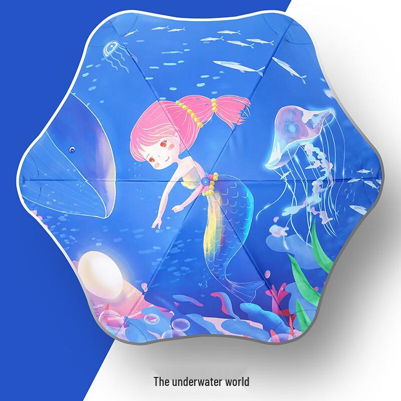 Nanqiao Kids Cartoon Reflective Sun & Rain Umbrella