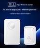 Wireless Long-Range Doorbell with Smart Remote Control, Battery-Powered, Waterproof, One-to-Two Call Button