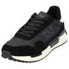 Emporio Armani EA7 Leather Lace-Up Round Toe Thick Sole Logo Detail Low-Top Lifestyle Sneakers Unisex sneakers Black 7X000380AF19175MC001