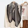 Spring and Autumn Versatile Shawl Simulation Silk Light Luxury High-end Printing Simple 91 * 91CM Silk Scarf Women's Square Scarf Fashion
