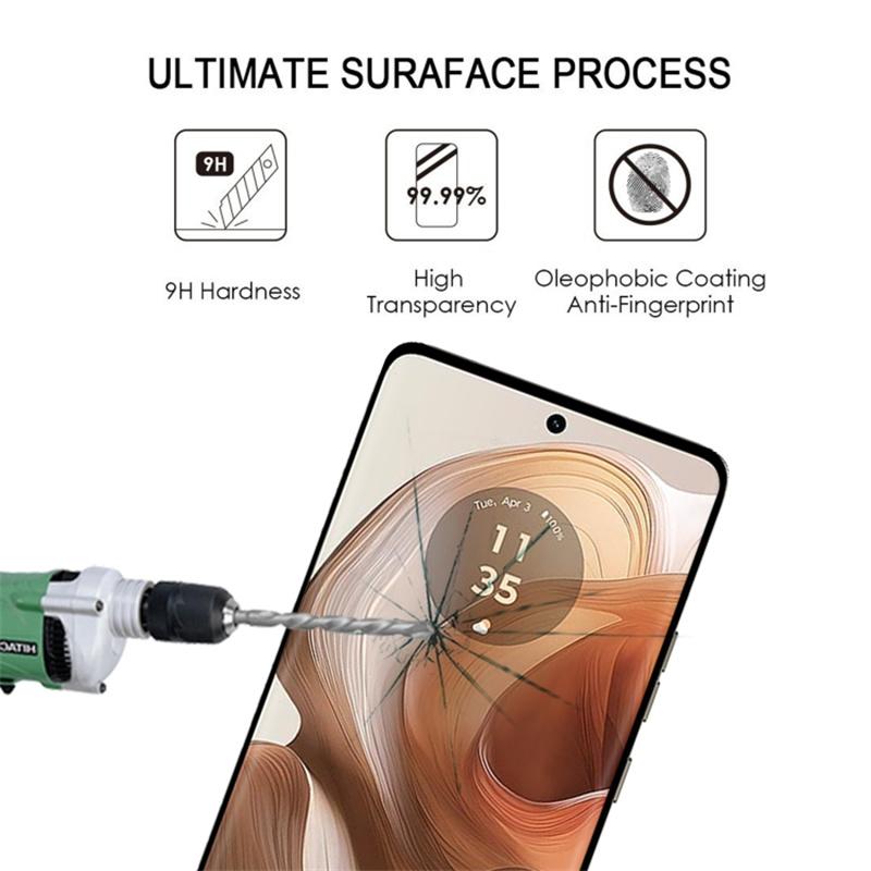 For Motorola Edge 50 Ultra 5G/Moto X50 Ultra 5G Full Coverage Screen Protector 3D Curved Edge Tempered Glass Film Side Glue