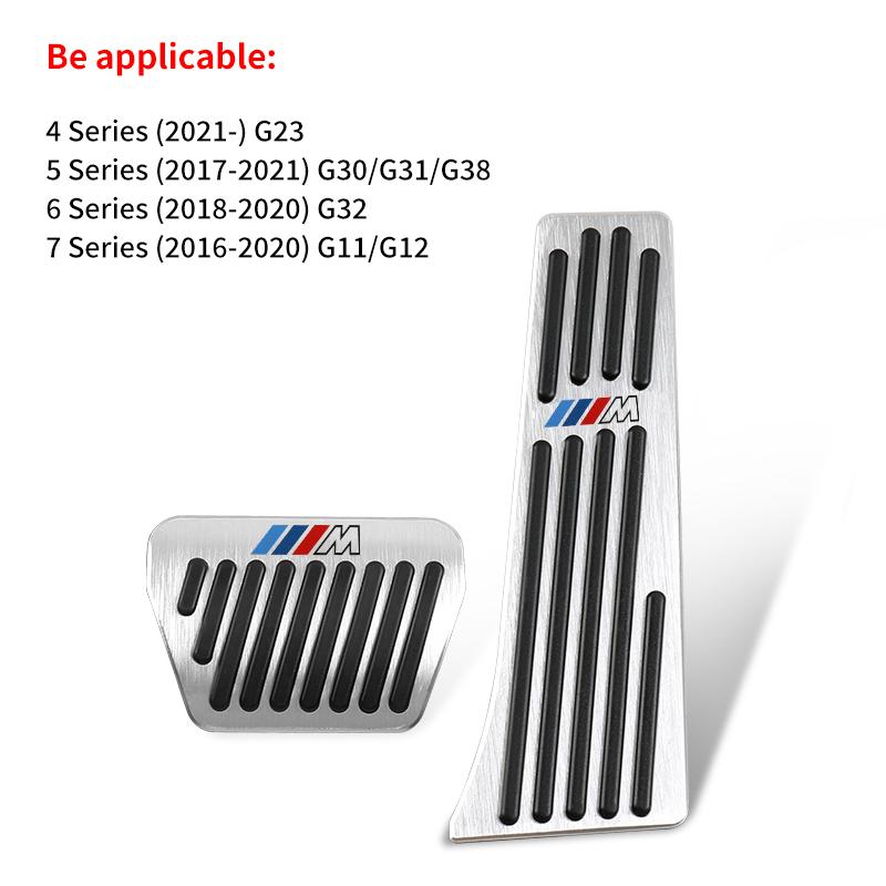UQEK5 2025 Hot 2Pcs Car Logo Door Pedal Cover Alloy Door Pedal Cap Accessories For BMW E30 E34 E36 E39 E46 E52 E53 E60 E61 E62 E70 E71