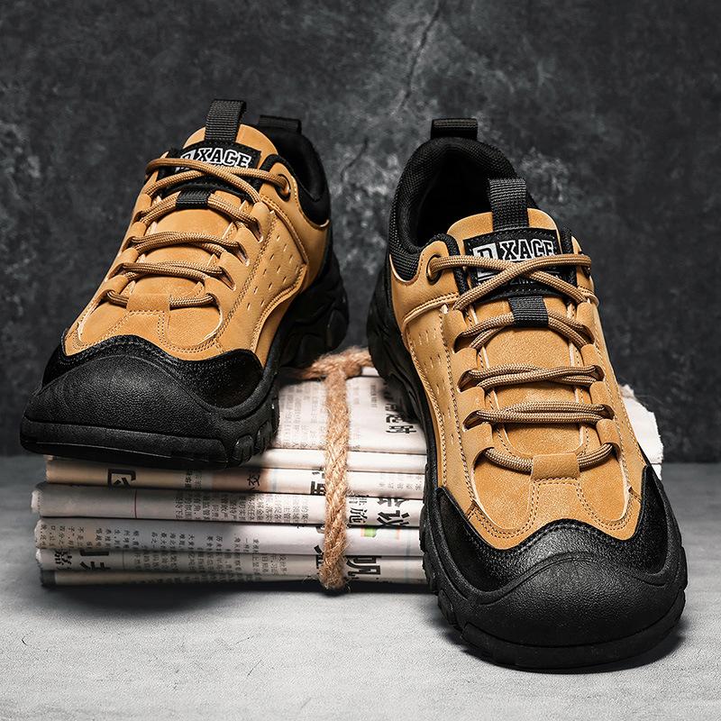 Men's hiking shoes autumn and winter men's shoes 2024 new outdoor shoes hiking Maillard style casual sports tooling shoes