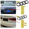 Car 4 Ring LOGO Hood Front Bonnet Grill Rear Trunk Emblem Logo Badge Sticker Decal For Audi A3 A4 B5 B6 A3 8P 8V 8L A5 A6 C6 C5