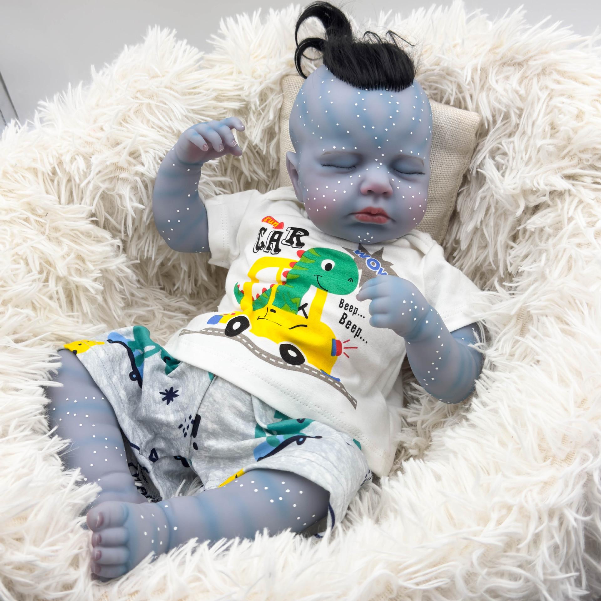 19-Inch Reborn Avatar Doll - Realistic Collectible 49cm Cloth Body