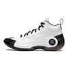Li Ning WOW 10 Gentleman Slip Resistant Abrasion Resistant Mid Top Basketball Shoes Men's Black White ABAS075-6