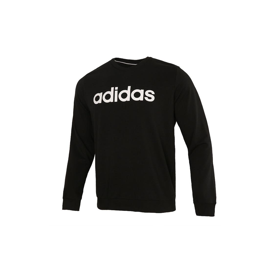 adidas Round Neck Casual Pullover Long Sleeves Black Men s GP4873 L