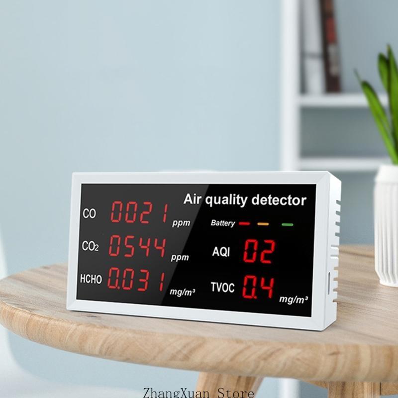 

Air Quality Monitor CO2 HCHO TVOC Multifunctional Gas Detector Meter Durable 3XUF CN