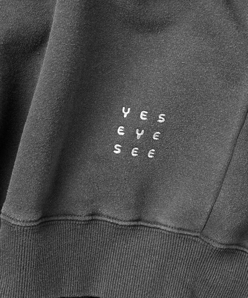 YESEYESEE Y.E.S Oval Logo Sweatshirt Charcoal