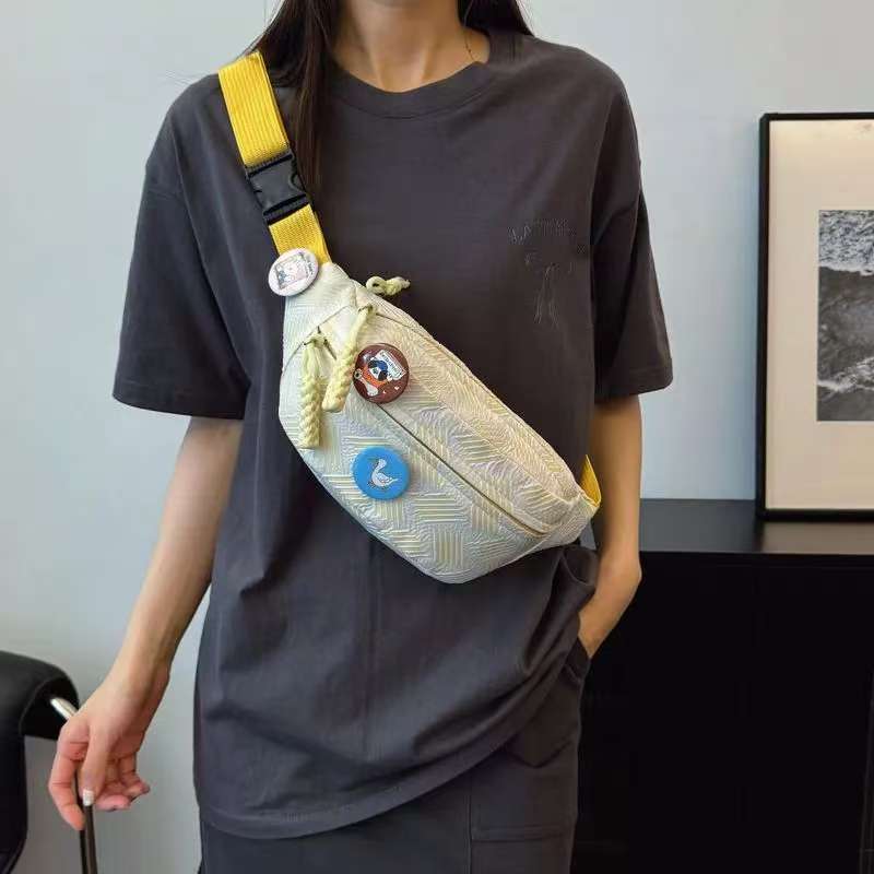 1Pc New Simple and Cute Casual Fanny Pack, Women's Fanny Pack, Fresh Niche Versatile Messenger Bag, Sports Versatile Fashion Breast Bag