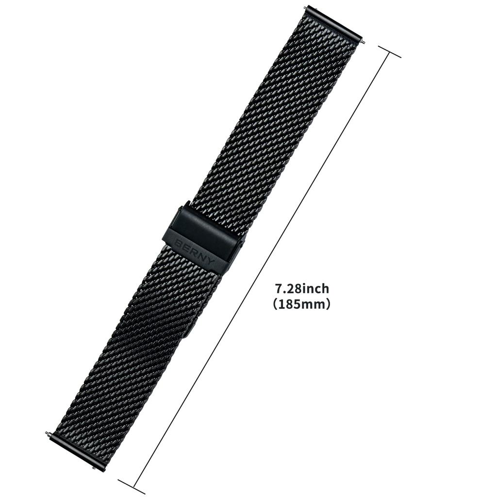 Uhrenarmband Uhrenarmband Uhrenarmband Uhrenarmband Edelstahlgewebe Einfacher Wechsel Ohne Werkzeug 20mm [BERNY] Armband, -