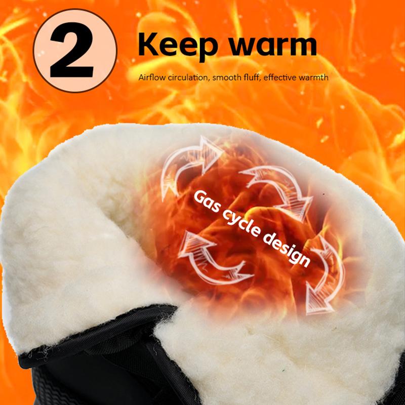 Mode High Top Herren Wasserdichte Winterstiefel Outdoor Dick Plüsch Weiche Schneestiefel Leicht Rutschfest Knöchelstiefel Einfarbig Schneestiefel
