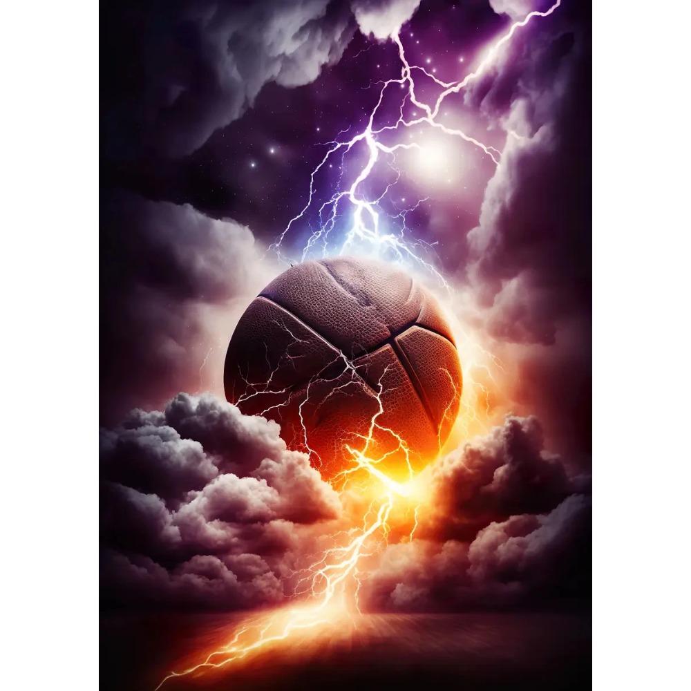 Vibrant Astonishing Basketball Landscape Posters Cool Space Basketball Modern Prints Canvas Wall Pictures Home Living Room Decor