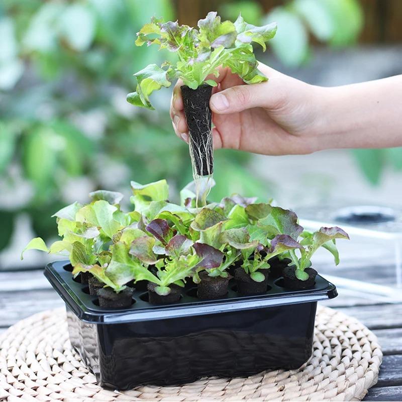 50Pcs Seed Grow Sponges Replacement Root Growth Sponges Seedling Starter Plugs Seed Starting Seed Pod Hydroponic Garden Planting