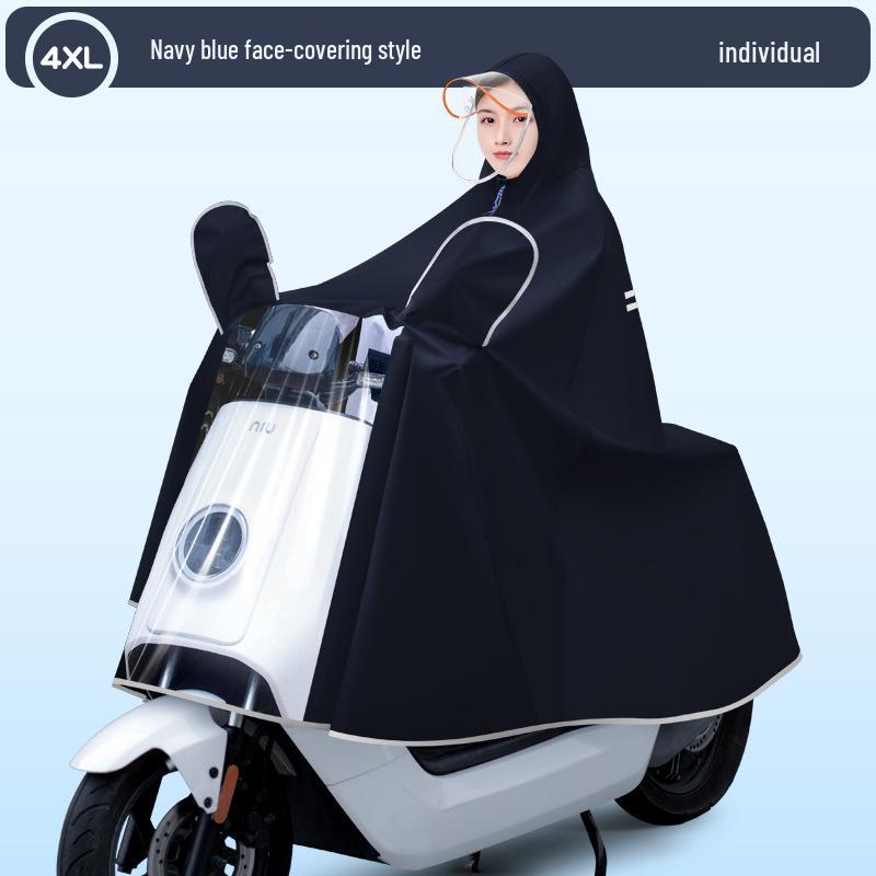 Unisex Electric Car Raincoat: Long, Full-Body, Extra Thick, Waterproof Poncho for Motorcycle Use