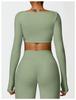 Winter Long Sleeve Yoga Suit for Outdoor Running - Brushed Fitness T-shirt 8518