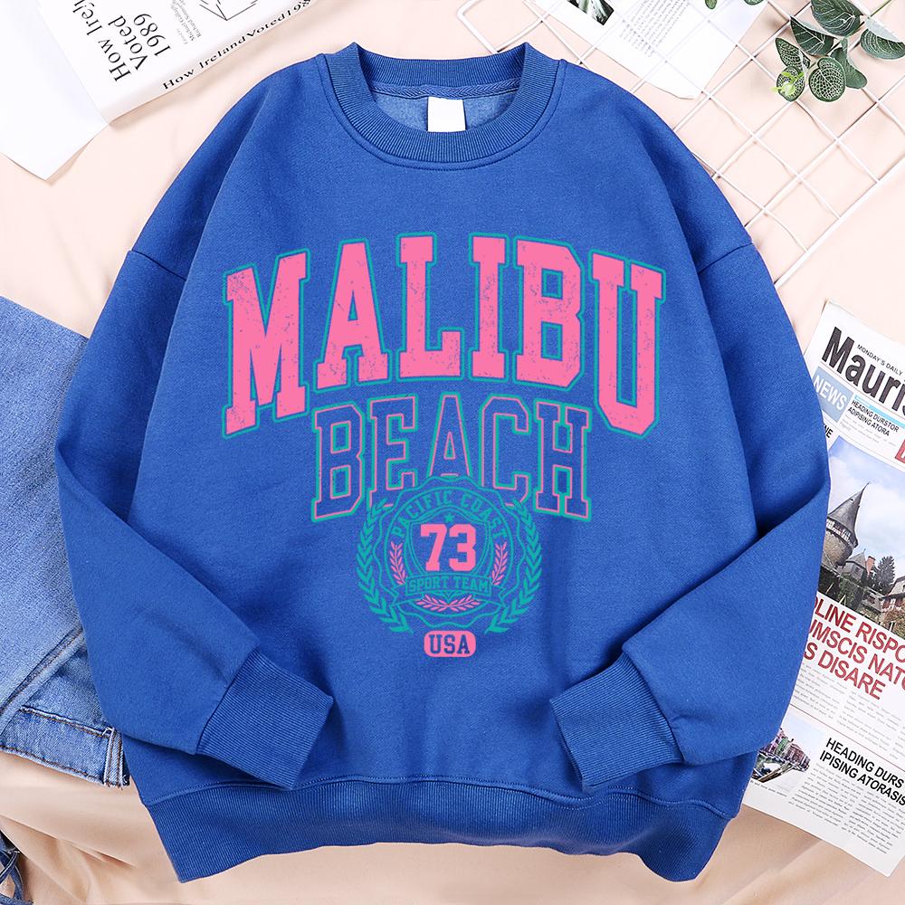 Malibu Beach Usa 73 Hoodie Men Women Loose Sweatshirt Creativity O-Neck Hoodies Street Fashion Oversize Hoody Couple Sportswear