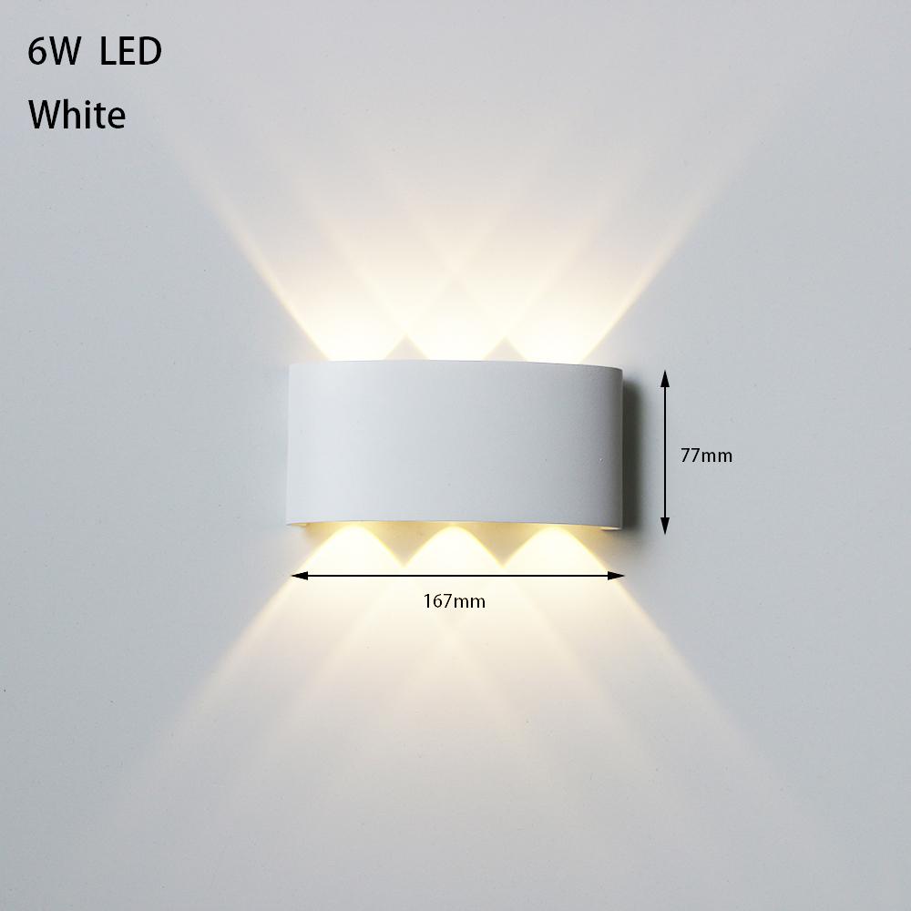 Outdoor Waterproof Wall Lamps LED Up Down Light White Black Aluminum Wall Light Waterproof IP65 Indoor Exterior Wall Sconce Lamp