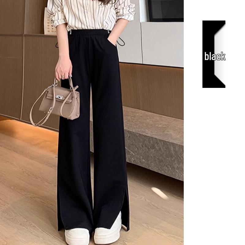 

Autumn-Winter Maternity Velvet-Trim Elastic Suit Pants XL