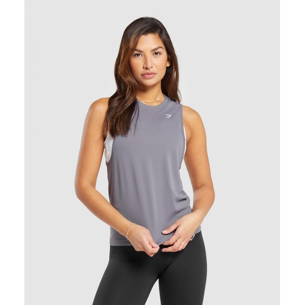 

GYMSHARK Everyday Бесшовная майка противотуманная фиолетовая B8A4R PBVM XXL