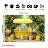 2D Fresh Lemon Tree Backdrop, Summer Lemon Shop Photography Background