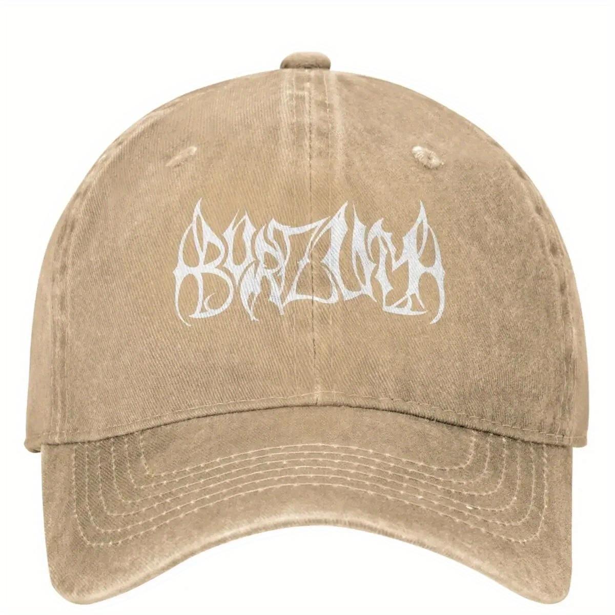 

Кепка-snapback Burzum Rock Band Retro Scuff Wash Черная - регулируемый размер, легкая повседневная одежда, аксессуары для фанатов музыки Adjustable